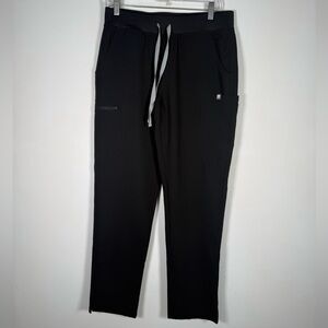 Figs Women’s Size Medium Black Scrub Pants with Contrast Drawstring